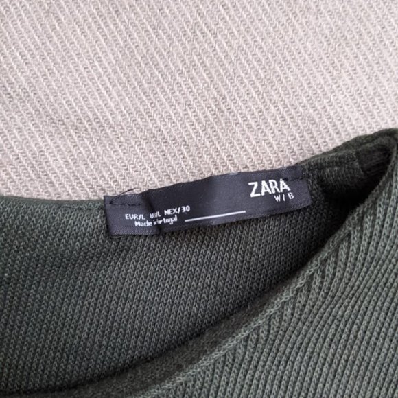 Zara dark green shift dress - Picture 7 of 9